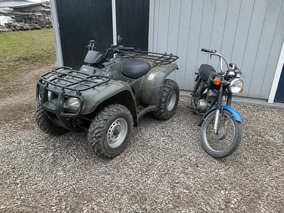 Informal countertop example of atvs & motorcycles