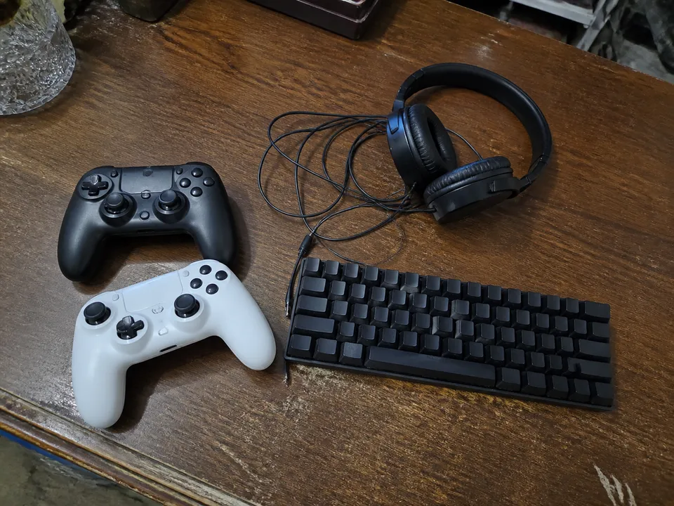 Informal countertop example of gaming gear