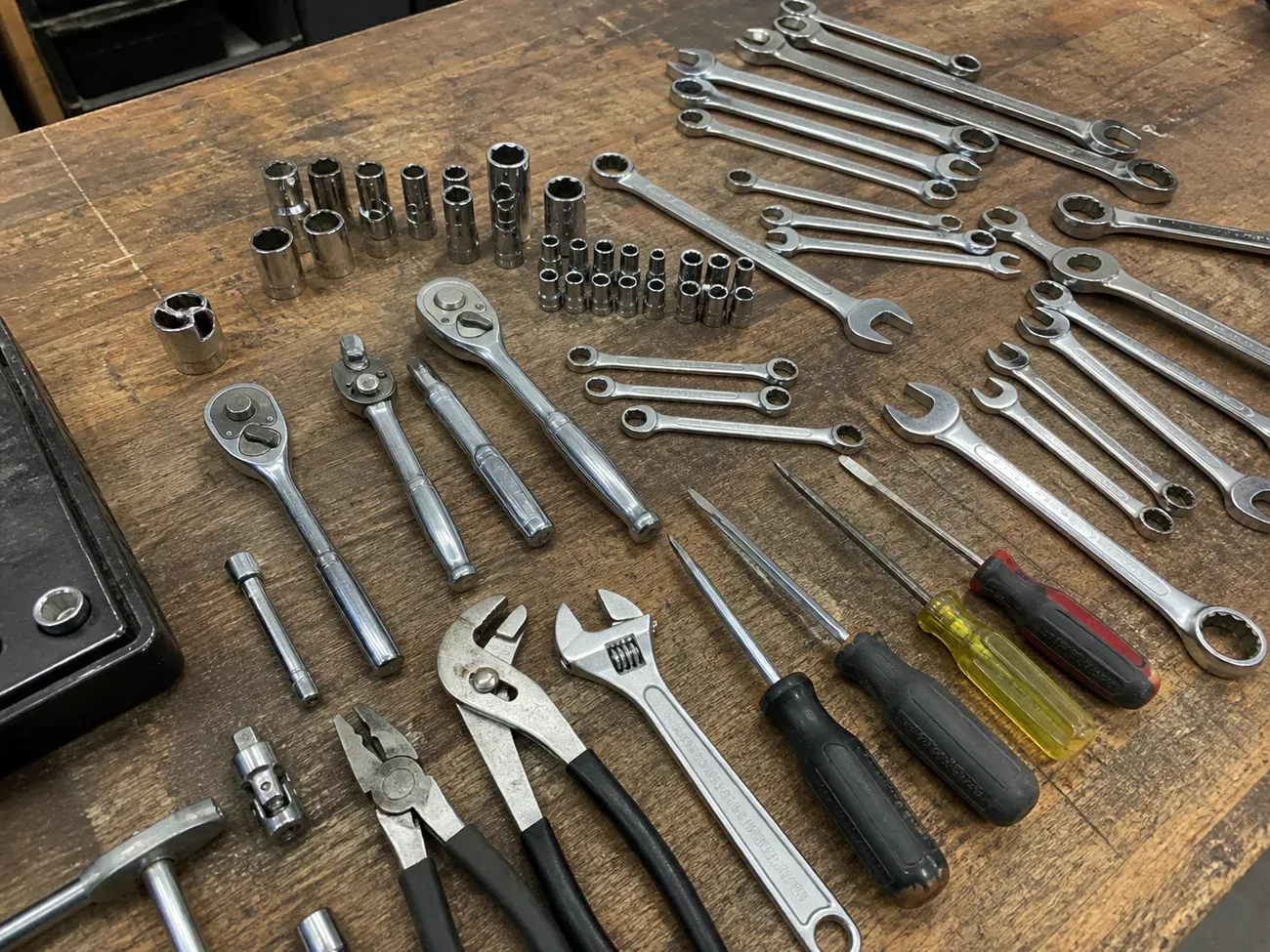 Candid example of pre-owned hand tools