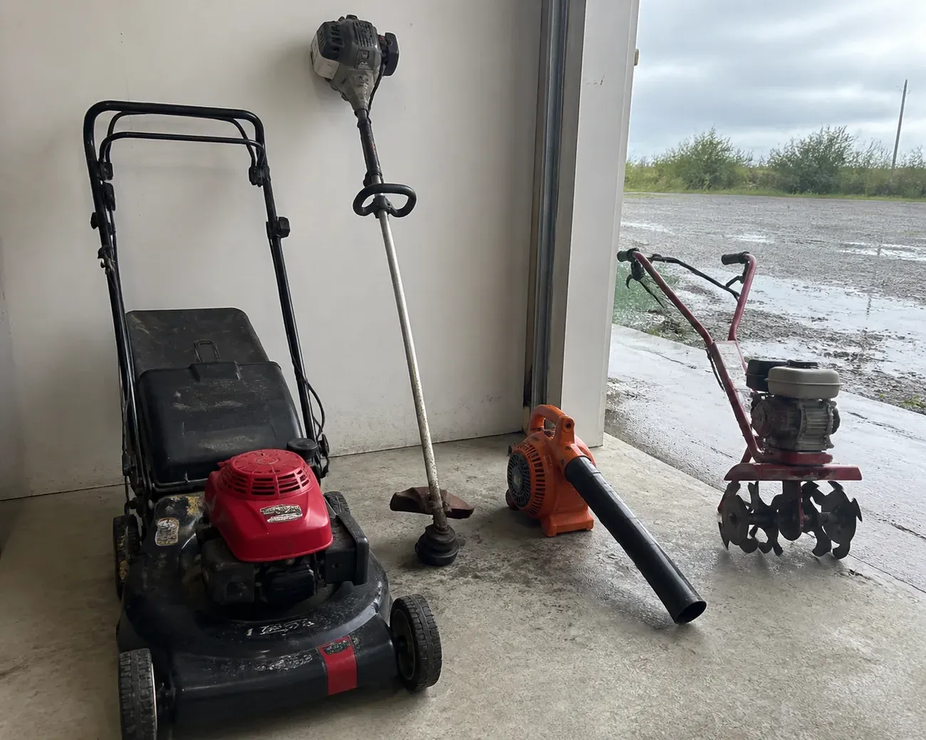Candid example of pre-owned lawn equipment